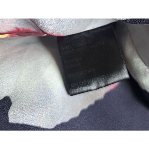 Intermix Women Silk Medium Wrap Tie Floral Midi Hi Low Tiered Dress Blue Yellow - Picture 13 of 13